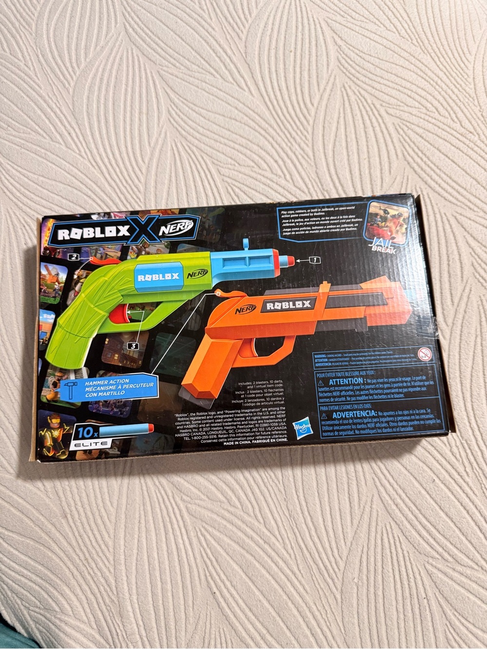 NERF Roblox Jailbreak Armory Blaster Duo - Lime Green & Bright Orange - Picture 2 of 2